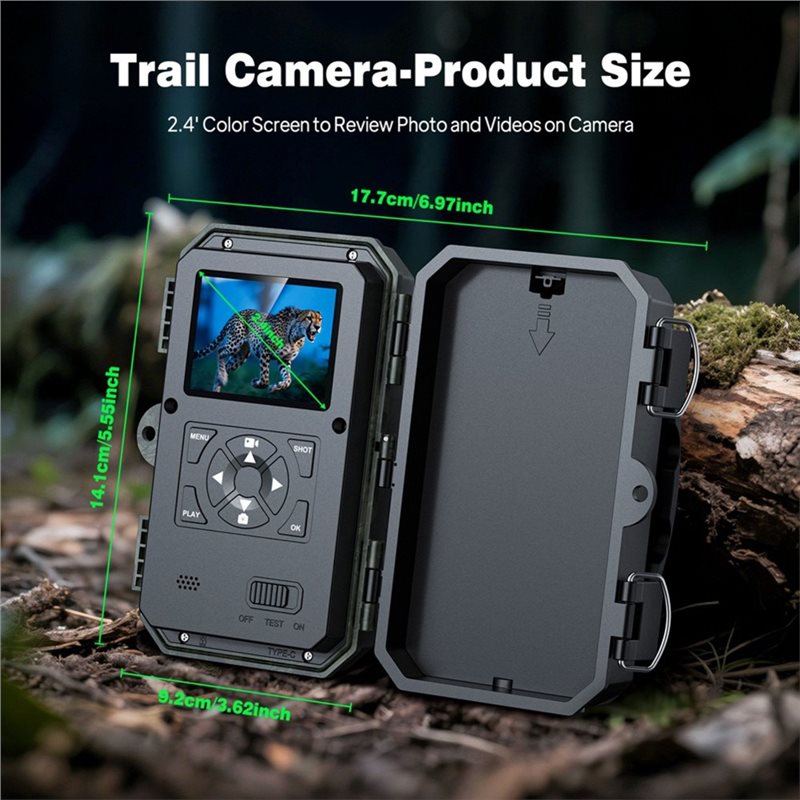 Trail Camera Infrared - Fototrappola da caccia per esterni 1080P